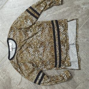 Day trip cheetah slight crop top